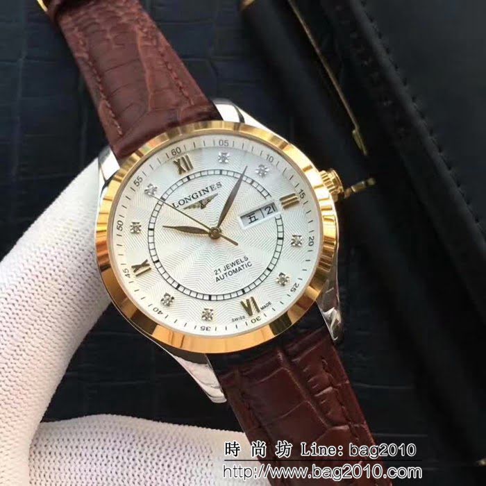 LONGINES浪琴 全自動機械 時尚商務男士腕表 WSS1207